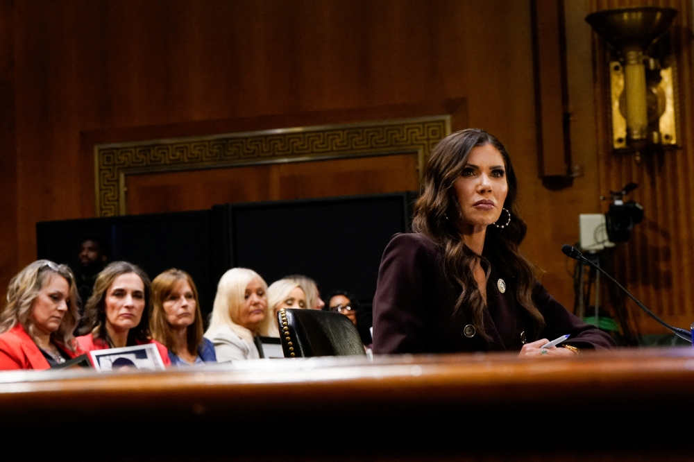 U.S. Homeland Security Secretary Kristi Noem testifies before a Senate Judiciary Committee hearing on ‘Oversight of the Department of Homeland Security,’ on Capitol Hill in Washington, D.C. March 3, 2026. — Reuters pic  