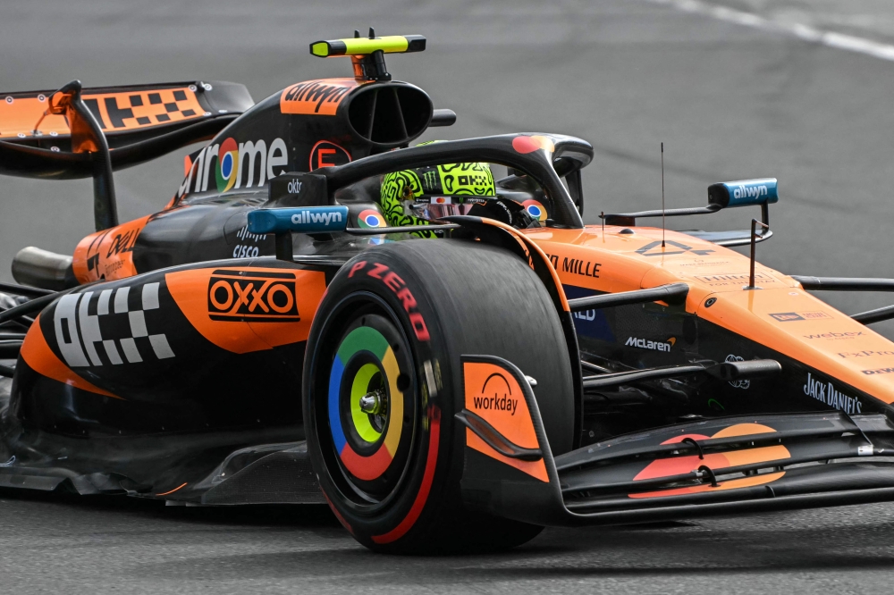 McLaren's British driver Lando Norris drives during the qualifying session of the Formula One Australian Grand Prix at the Albert Park Circuit in Melbourne on March 15, 2025. — AFP pic