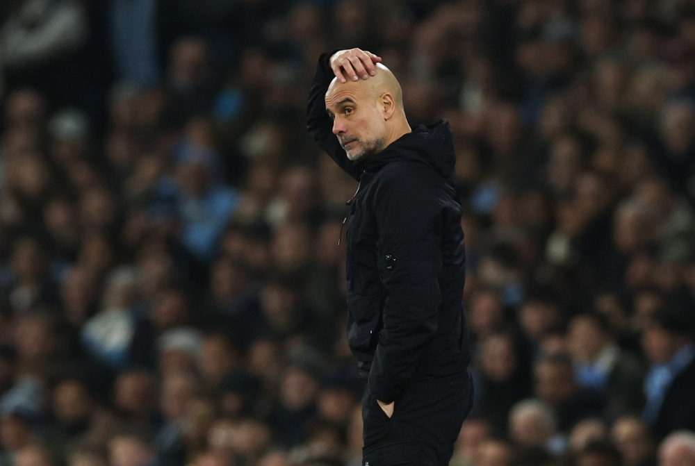 Manchester City manager Pep Guardiola during the match against Nottingham Forest at Etihad Stadium, Manchester, March 4, 2026. — Reuters pic 