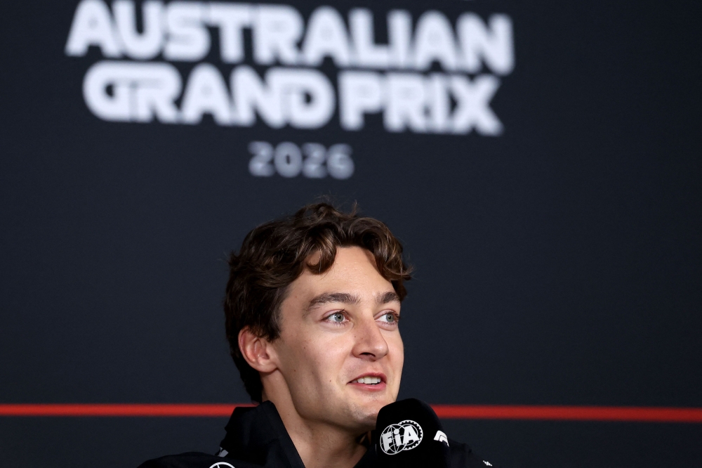 Mercedes’ British driver George Russell speaks at a press conference ahead of the Formula One Australian Grand Prix at Albert Park in Melbourne on March 5, 2026. — AFP pic 