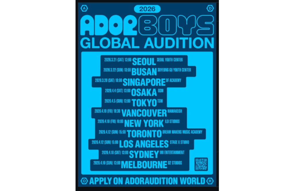 Singapore is the only South-east Asian stop for the auditions, which are part of Ador’s global search including Tokyo, Vancouver, New York and Sydney. — Picture from Instagram/hybe.labels.audition