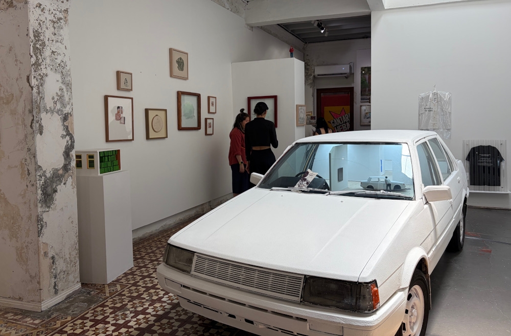 Subculture group exhibition at Cultprint featuring a car gallery that showcased miniature works within it. — Picture by Opalyn Mok