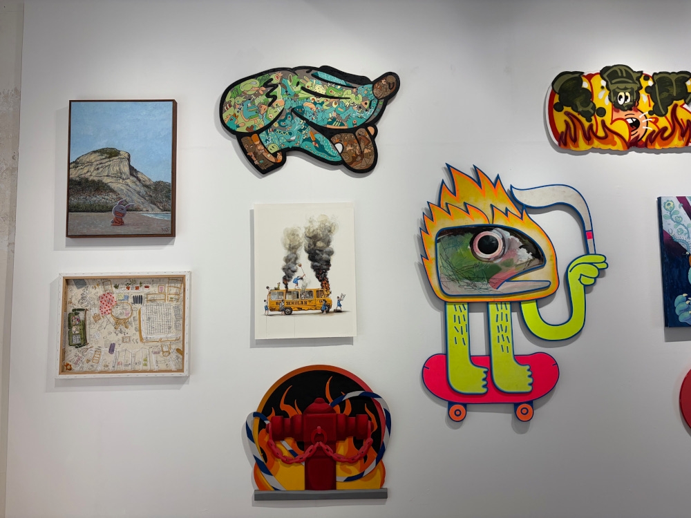 Works by Alex Face, Jolene Liam, Kenji Chai, Ernest Zacharevic, Sam Lo, bibicun and Cloakwork. — Picture by Opalyn Mok