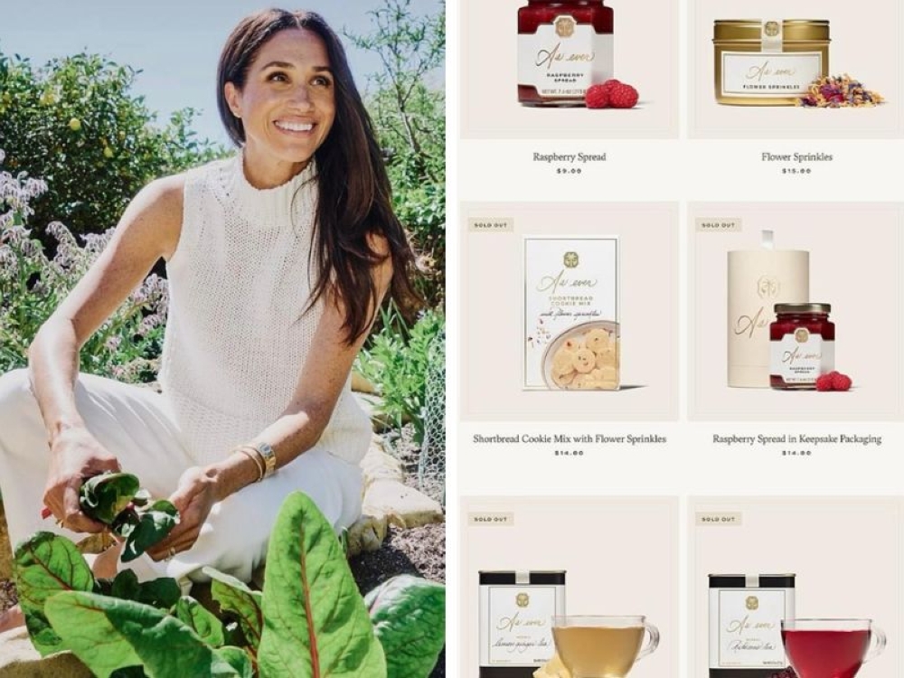Meghan Markle (left) takes her home goods brand that curates teas, scented candles, and jams (right), into its next chapter after Netflix ended their partnership. — Pictures from Instagram/meghan