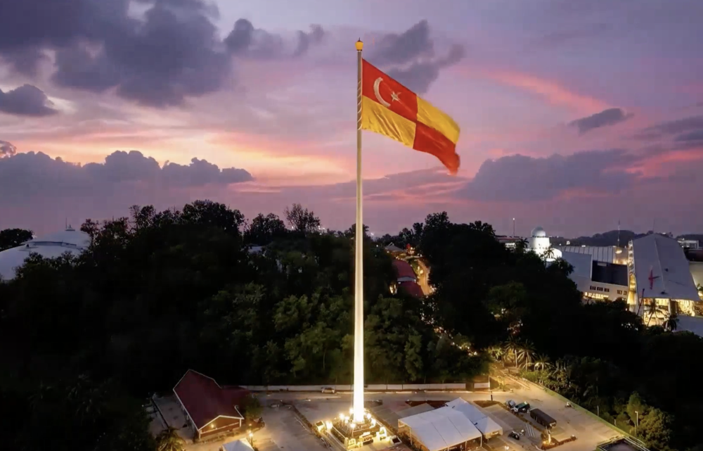 The 120m flagpole at Dataran Selangor has been recognised by the Malaysia Book of Records. — Screengrab via Facebook video