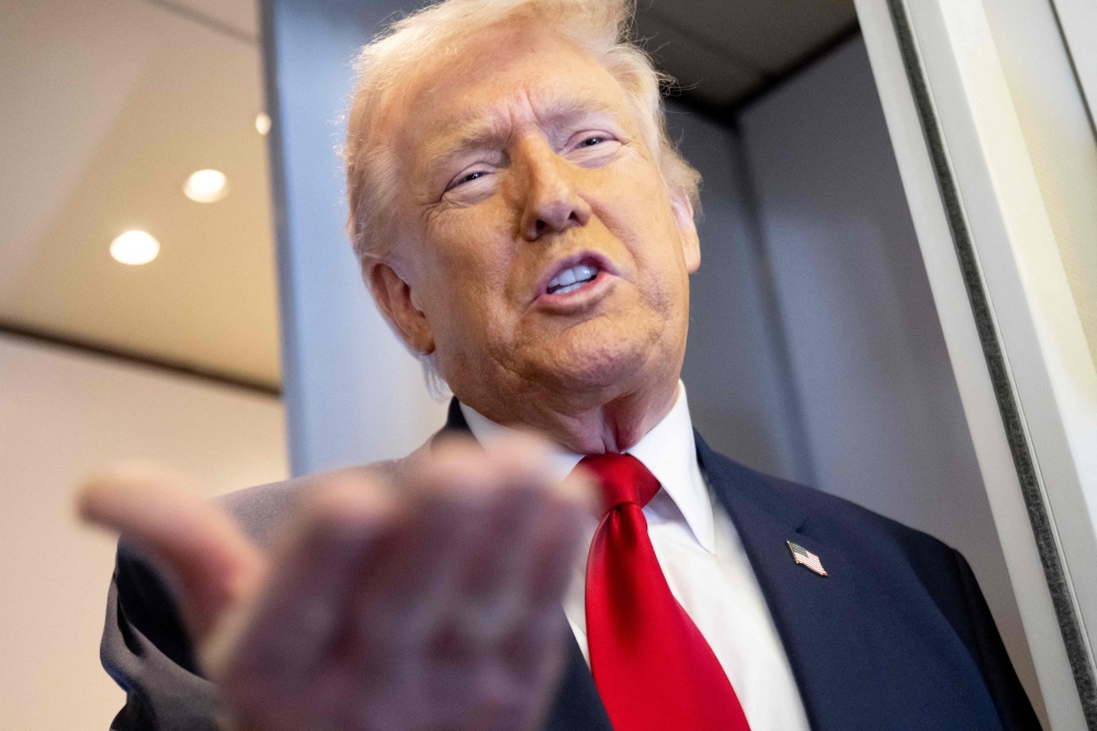 US president Donald Trump refused to rule out sending US ground troops into Iran, but continued to insist that the war was all but won despite the ongoing Iranian missile and drone strikes. — AFP pic