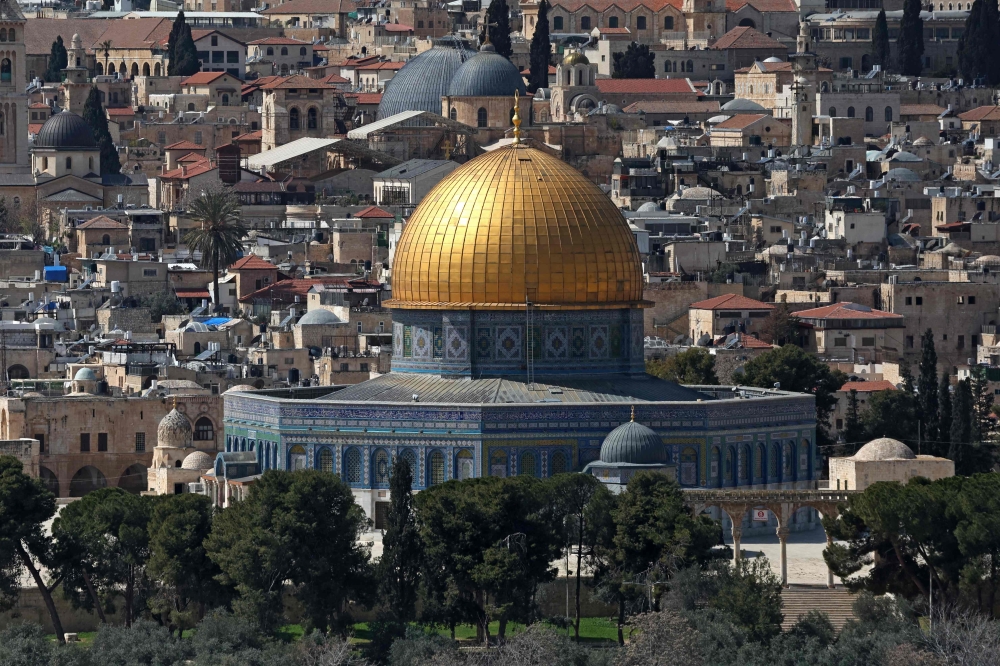 A view of the Old City of Jerusalem and Aqsa Mosque. — AFP pic
