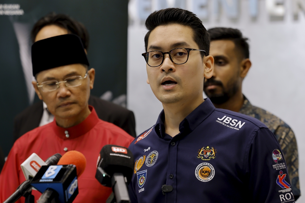Youth and Sports Minister Mohammed Taufiq Johari addresses a press conference on the 2026 Perdana Fellowship Programme in Putrajaya March 10, 2026. — Bernama pic