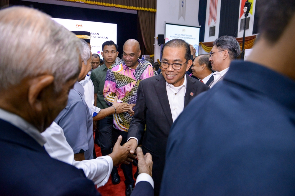 Defence Minister Datuk Seri Mohamed Khaled Nordin attends the signing of an MoU between the Armed Forces Ex-Servicemen Affairs Corporation (PERHEBAT), Veterans Affairs Department (JHEV) and the Social Security Organisation (Socso) in Kuala Lumpur March 10, 2026. — Bernama pic