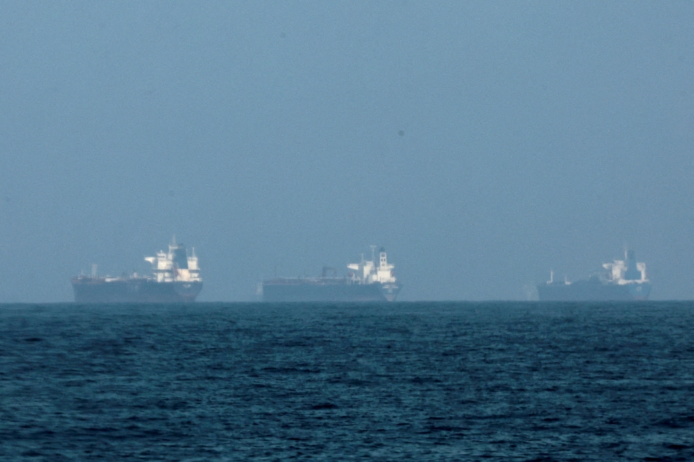 Tankers are seen off the coast of Fujairah, as Iran vows to fire on ships transiting the Strait of Hormuz, amid the US-Israel conflict with Iran, in Fujairah, United Arab Emirates, March 3, 2026. — Reuters pic