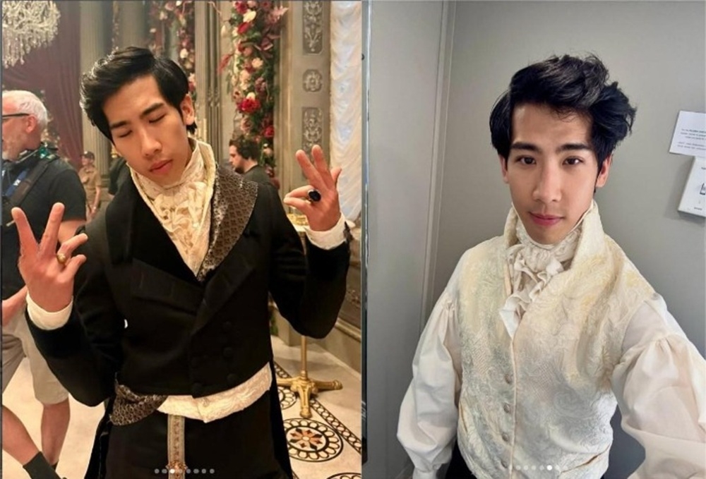 Yong Zheng Xi’s behind-the-scenes photos as Lord Barnaby in Season 4 of Bridgerton. — Picture via Instagram/@yongzhengxi