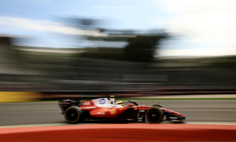 Lewis Hamilton hopes to challenge for his first Ferrari podium at this weekend’s Chinese Grand Prix in Shanghai. — Reuters pic