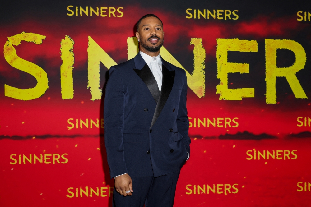 Michael B. Jordan stars as twin brothers in ‘Sinners’, one of the frontrunners for best picture at this year’s Oscars. — Reuters pic