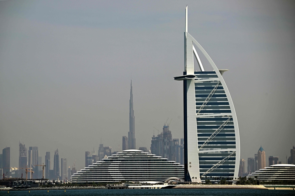 The city skyline is pictured in Dubai on March 11, 2026. The oil-rich Gulf has borne the brunt of Iran’s attacks in response to US-Israeli strikes that sparked the Middle East war, with Tehran targeting US assets but also civilian infrastructure. — AFP pic 