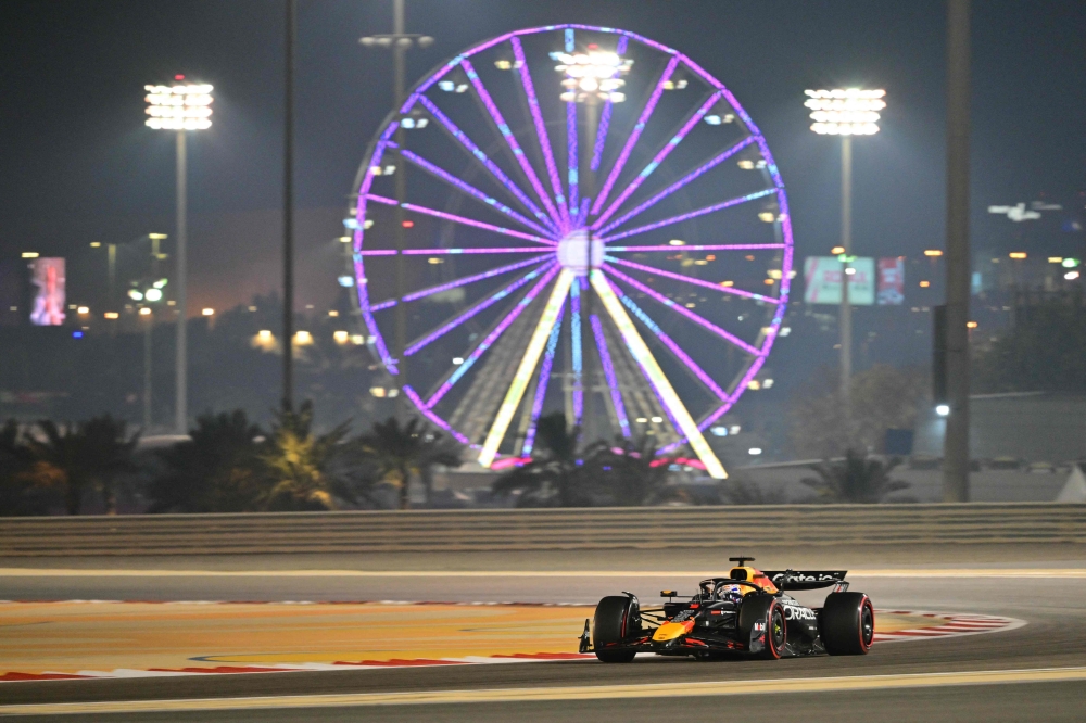 Red Bull Racing's Dutch driver Max Verstappen drives during the second practice session ahead of the Bahrain Formula One Grand Prix at the Bahrain International Circuit in Sakhir last year. — AFP pic