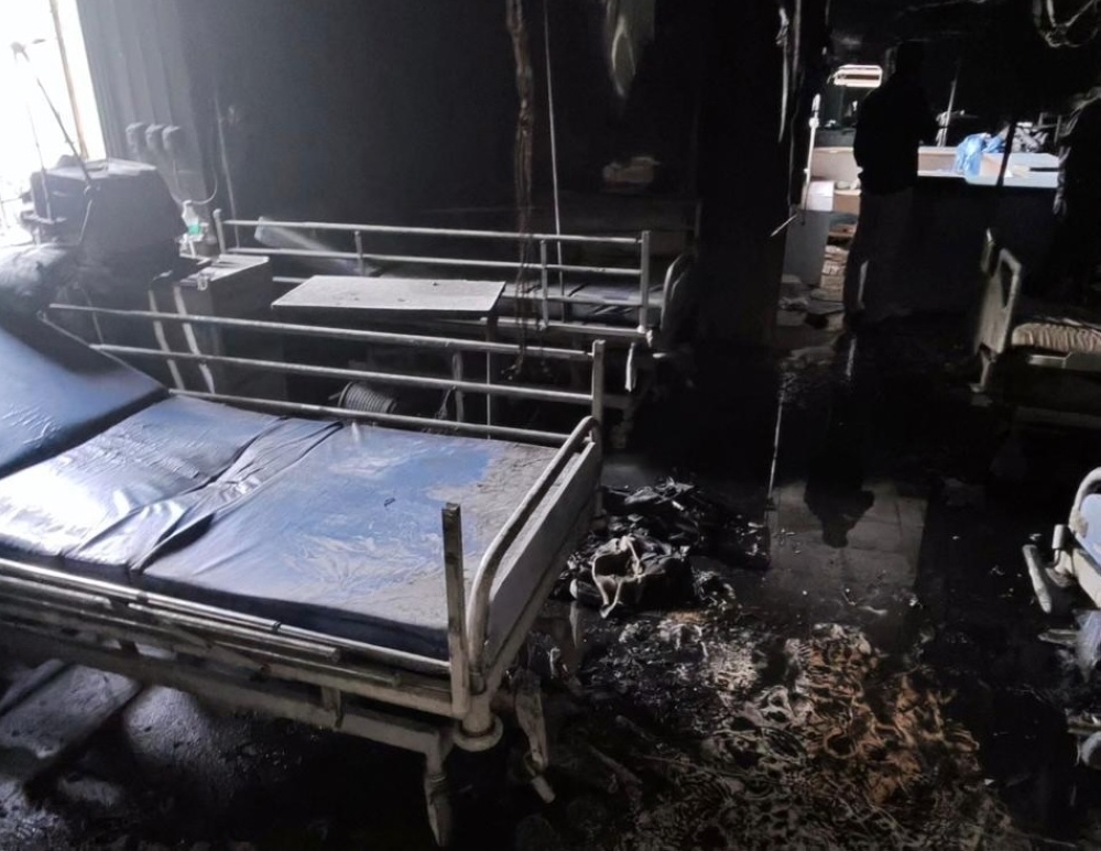 The fire broke out early today on the first floor of the SCB Medical College and Hospital in Odisha state’s Cuttack city, Chief Minister Mohan Charan Majhi told reporters. — Picture via Facebook