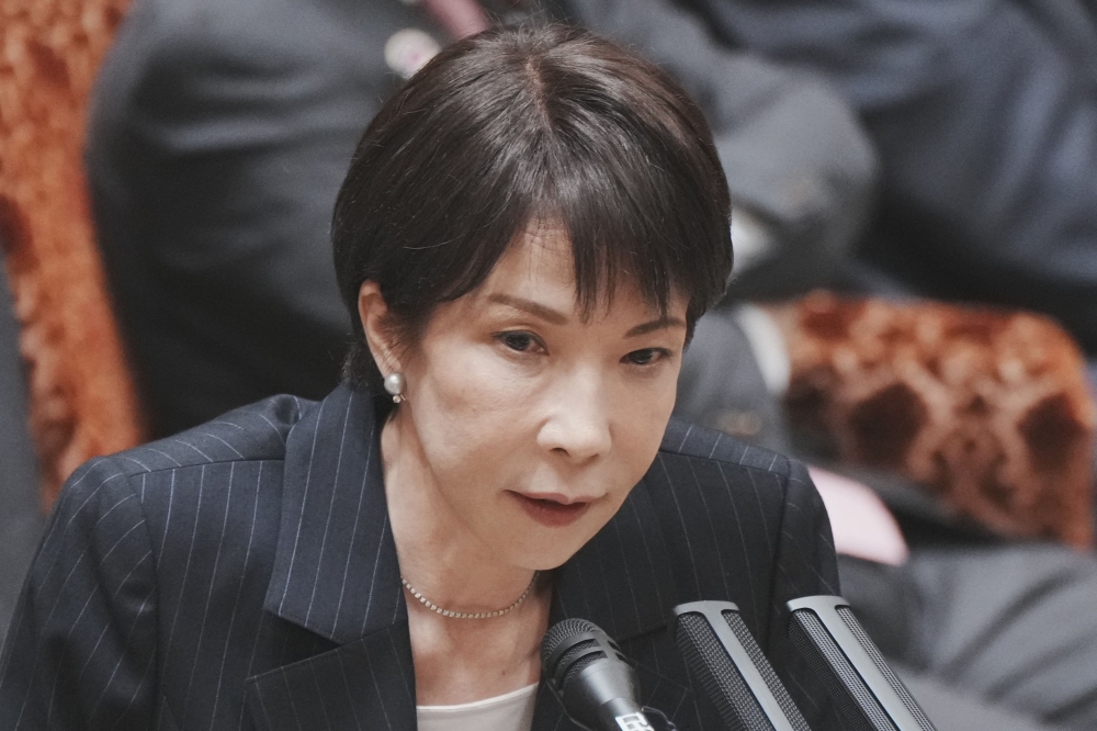 Japan’s Prime Minister Sanae Takaichi answers questions during a budget committee session of the House of Councillors at Parliament in Tokyo on March 16, 2026. — AFP pic