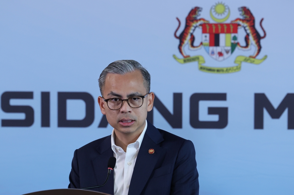 Communications Minister and Unity Government spokesman Datuk Fahmi Fadzil speaks during a weekly Cabinet press conference at Menara Komunikasi in Putrajaya on March 17, 2026. — Bernama pic