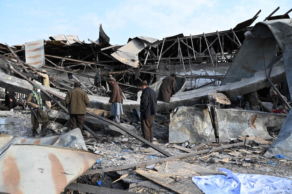 The Afghan government on Tuesday said that about 400 people were killed in a Pakistani airstrike on a drug rehabilitation centre in the capital, Kabul, in the deadliest attack in the recent violence between the two neighbours. — AFP pic