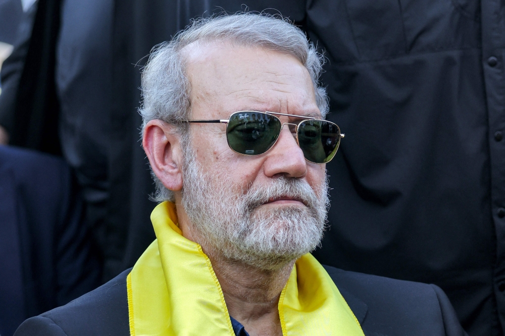 Tehran has not confirmed security chief Ali Larijani’s death, nor did the post address the claim. — AFP pic