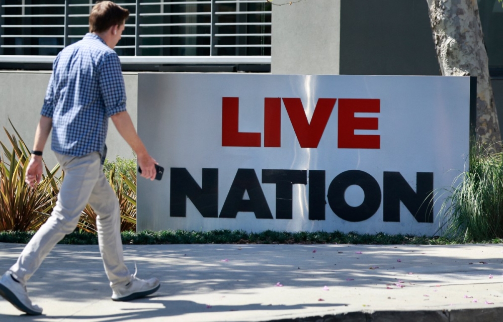 Live Nation faces mounting scrutiny in a US antitrust trial over its ticketing practices and market dominance. — AFP pic