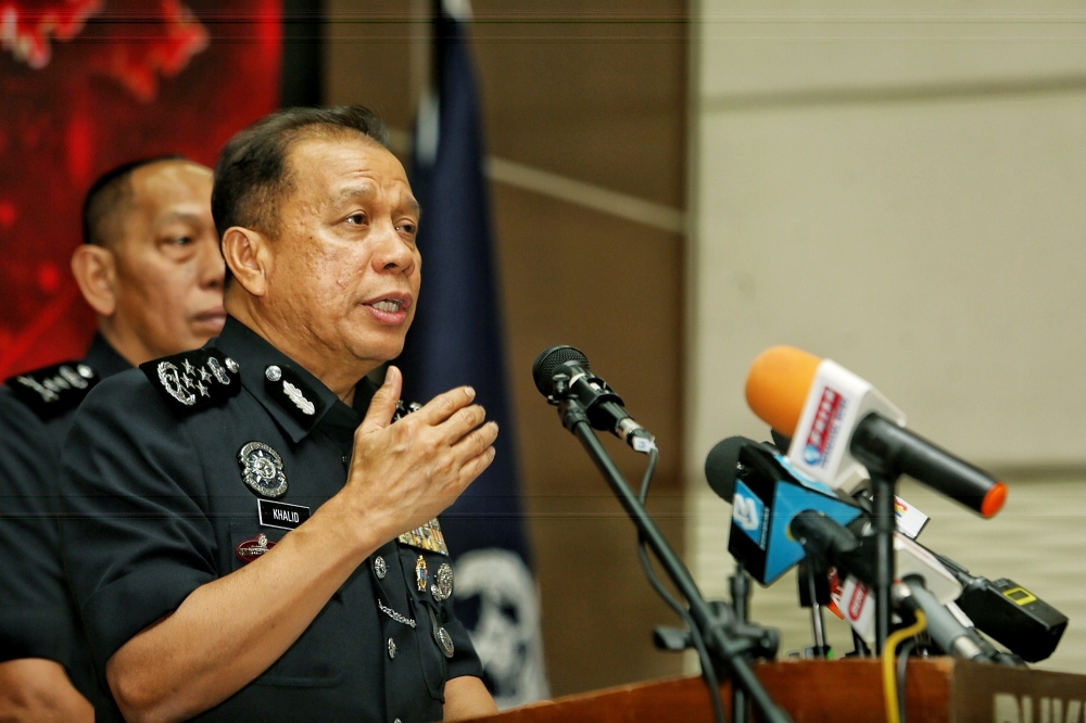 Inspector-General of Police Datuk Seri Mohd Khalid Ismail today urged Malaysians to remain calm over the issue of unauthorised houses of worship, warning that rising rhetoric risks inflaming racial tensions if left unchecked. —Picture by Choo Choy May