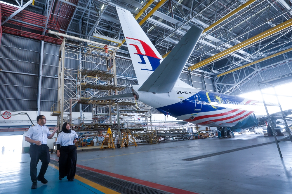 MAB Engineering maintenance operator Nurlin Mazlan during a recent interview with Bernama about women in the aviation industry. — Bernama pic