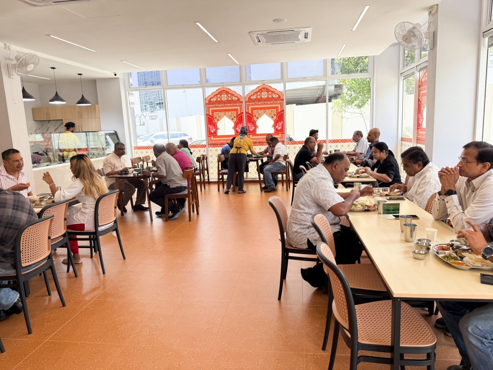 Lunch is a quick affair with limited seating, allowing others to dine on their vegetarian set meal. 