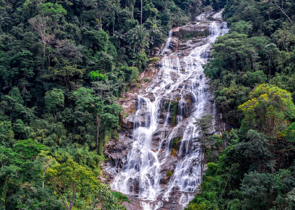 A view of the Lata Kinjang waterfal at the Eco-Forest Park May 11, 2025. — Bernama pic