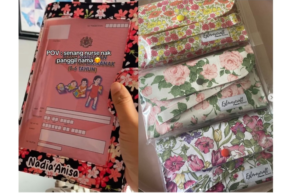 Through her brand Ezloveycraft, Noor Eizie Eizyanie turned her sewing hobby into a home-based business selling handmade pink book covers and accessories. — Screengrabs via Instagram/ezloveycraft