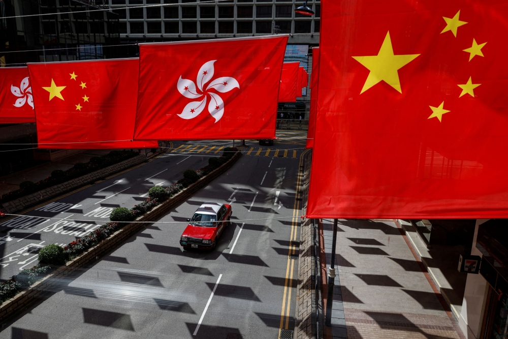 China and Hong Kong stocks fell sharply at the open, with major indices dropping up to 3 per cent as the Middle East war unsettled global markets. — Reuters pic