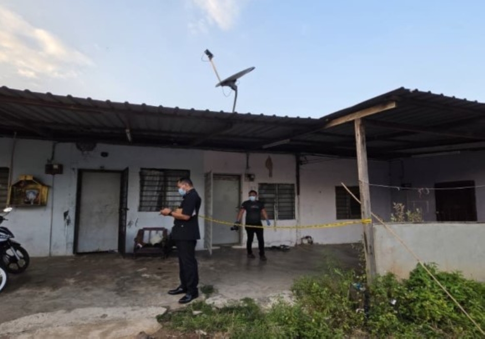 An elderly woman and her son were found dead in their home in Kampung Zainol Abidin, Bedong, yesterday evening. — Bernama pic