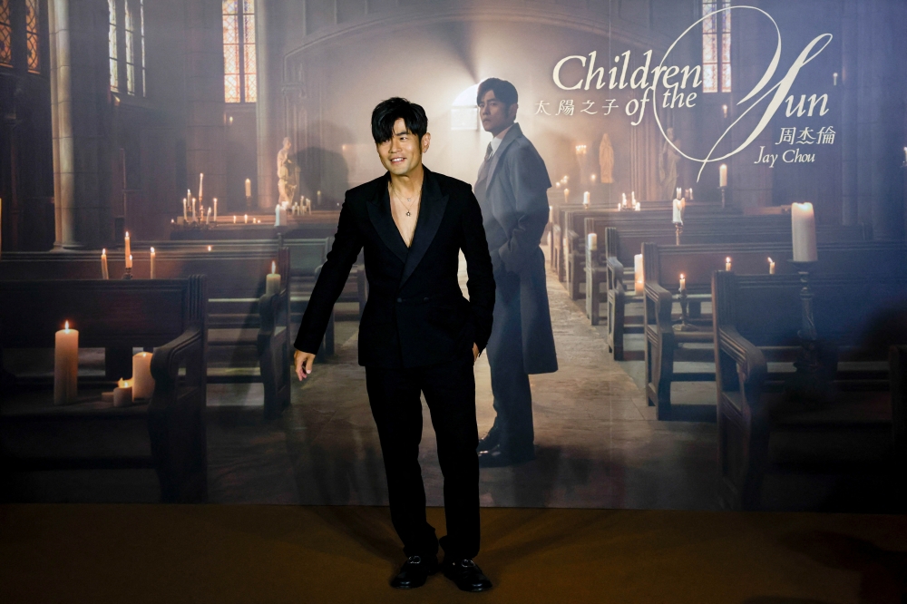 Mandopop star Jay Chou attends a news conference ahead of the release of his first album in nearly four years in Taipei March 24, 2026. — AFP pic