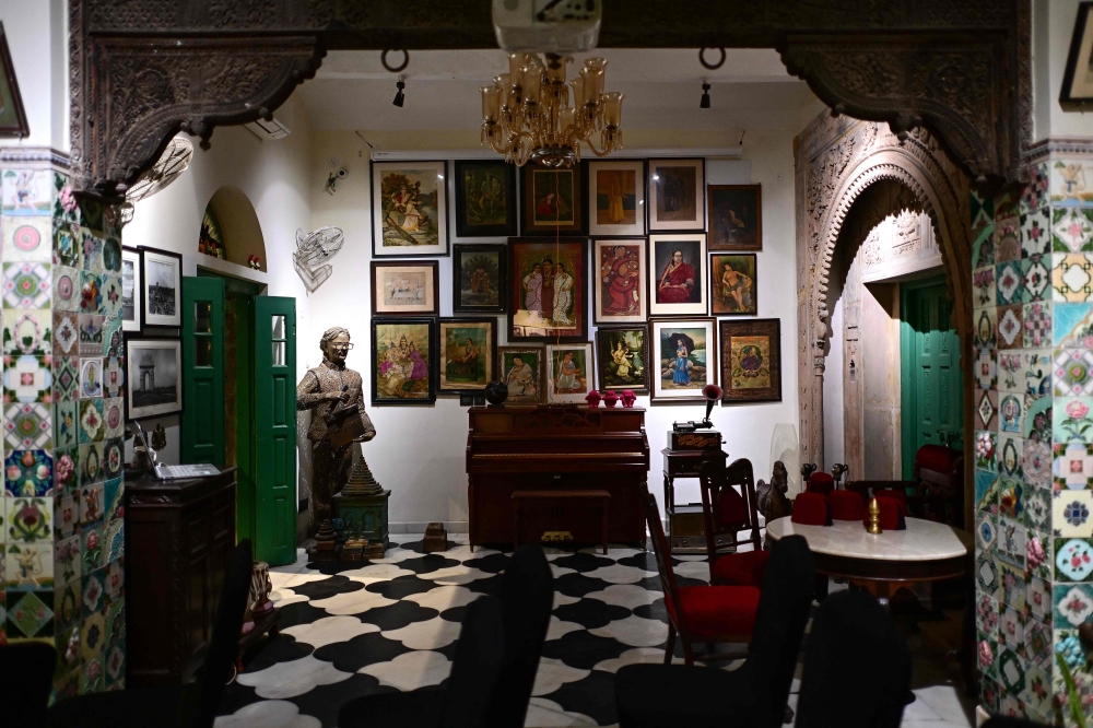 This photograph taken on March 17, 2026 shows art collectibles at Kathika, a 19th-century haveli-turned-cultural centre and museum in the old quarters of Delhi. — AFP pic