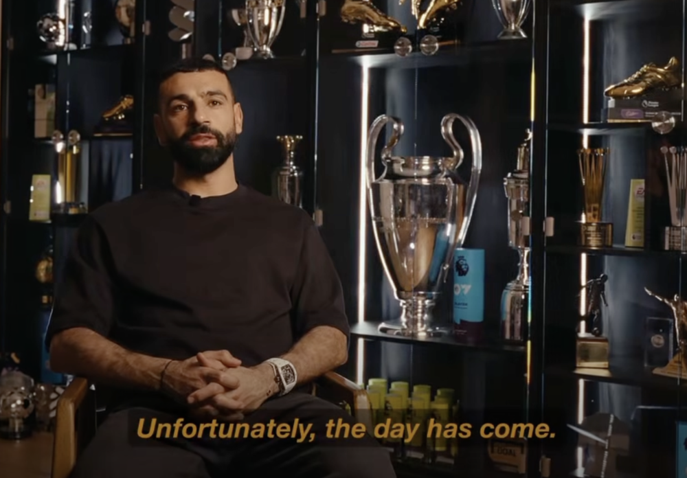 ‘Unfortunately the day has come’: Mohamed Salah delivers an emotional farewell message, confirming he will leave Liverpool at the end of the season. — Screengrab from Facebook video