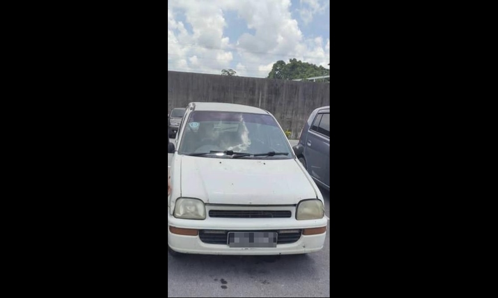 The car driven by the driver during the incident. — The Borneo Post pic 