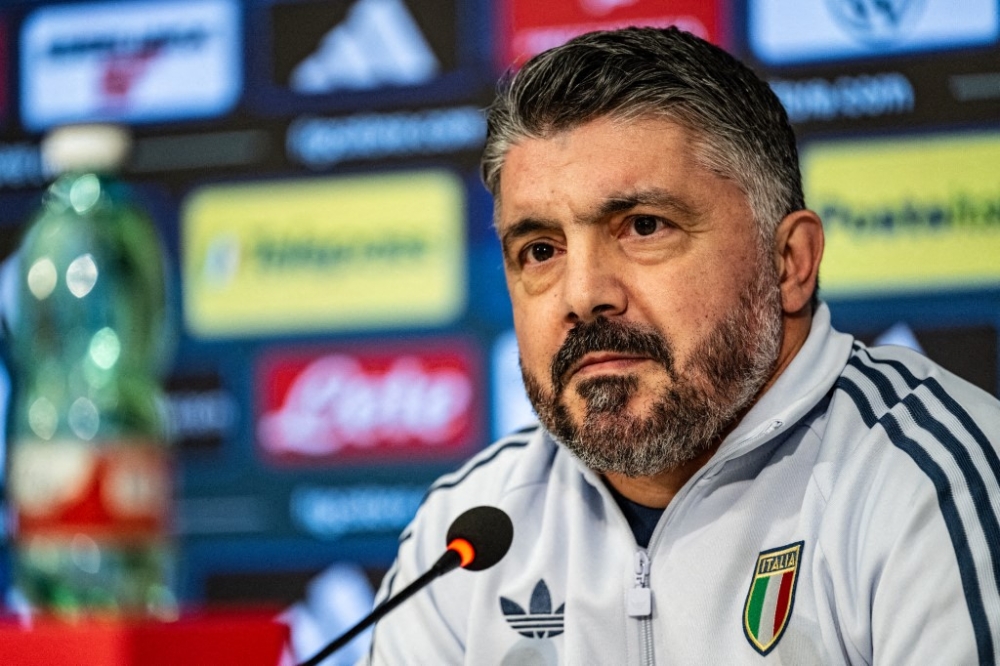 Head coach Gennaro Gattuso admitted the pressure is immense ahead of Italy’s crucial qualifier aiming to end a 12-year World Cup absence. — AFP pic