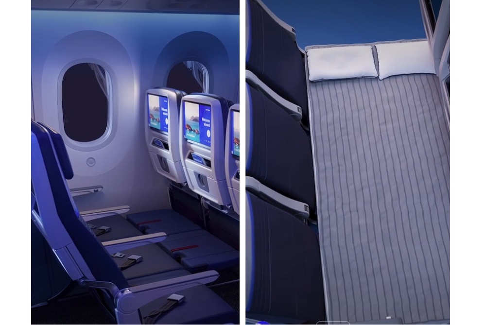 The move comes as airlines increasingly target travellers willing to pay more for comfort, with United Airlines reporting an 11 per cent increase in premium revenue in 2025. — Screengrabs via Instagram/united