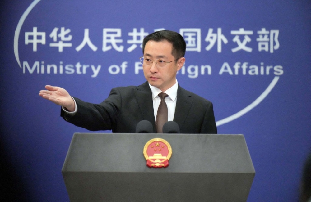 Beijing, through Foreign Ministry spokesman Lin Jian, said China would safeguard its territorial sovereignty, warning that increased militarisation risks further instability. — The Yomiuri Shimbun pic via AFP