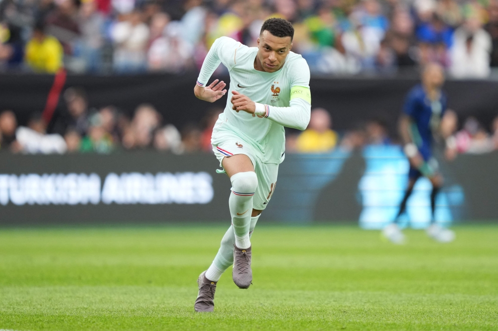 Mbappe has now scored 56 goals in 95 appearances for his country, leaving him just one goal away from equalling the France record of 57 goals held by the recently-retired Olivier Giroud. — AFP pic