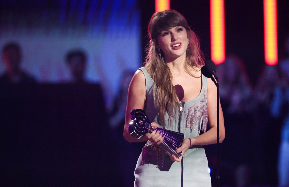 Taylor Swift accepts the Pop Album of the Year award at the 2026 iHeartRadio Music Awards at the Dolby Theatre in Los Angeles, California March 26, 2026. — Reuters pic