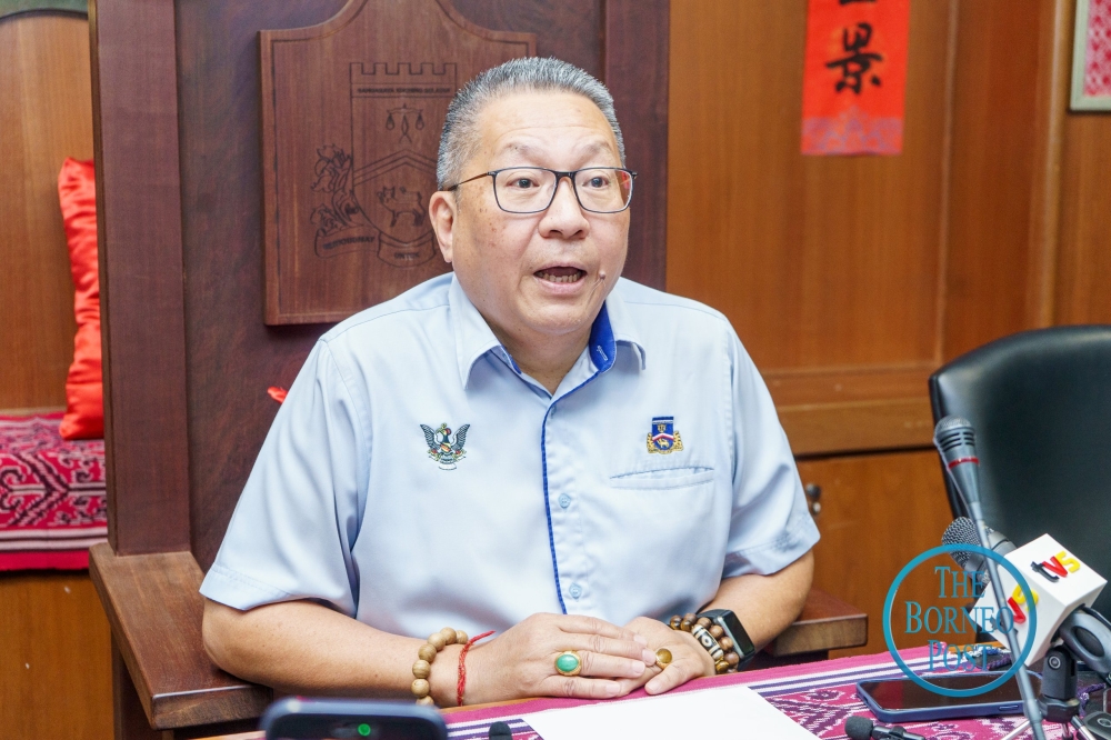 Kuching South mayor Datuk Wee Hong Seng urged restraint following the sacking of Datuk Lily Yong Lee Lee from Sarawak United People’s Party. — The Borneo Post pic