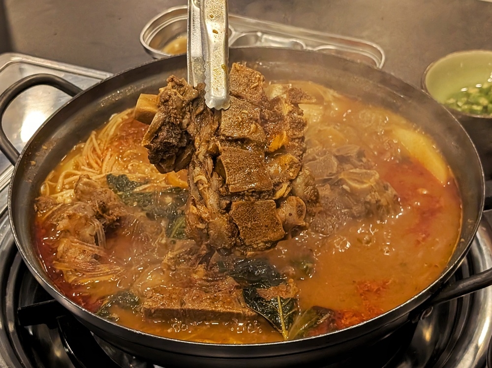 Each segment of pork vertebrae looks prehistoric. — Picture by Ethan Lau