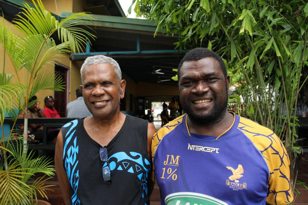 Environmentalists Joses Togase (left) and Richard Rojo of the Santo Sunset Environment Network are determined to safeguard Vanuatu and its forests for future generations. — AFP pic