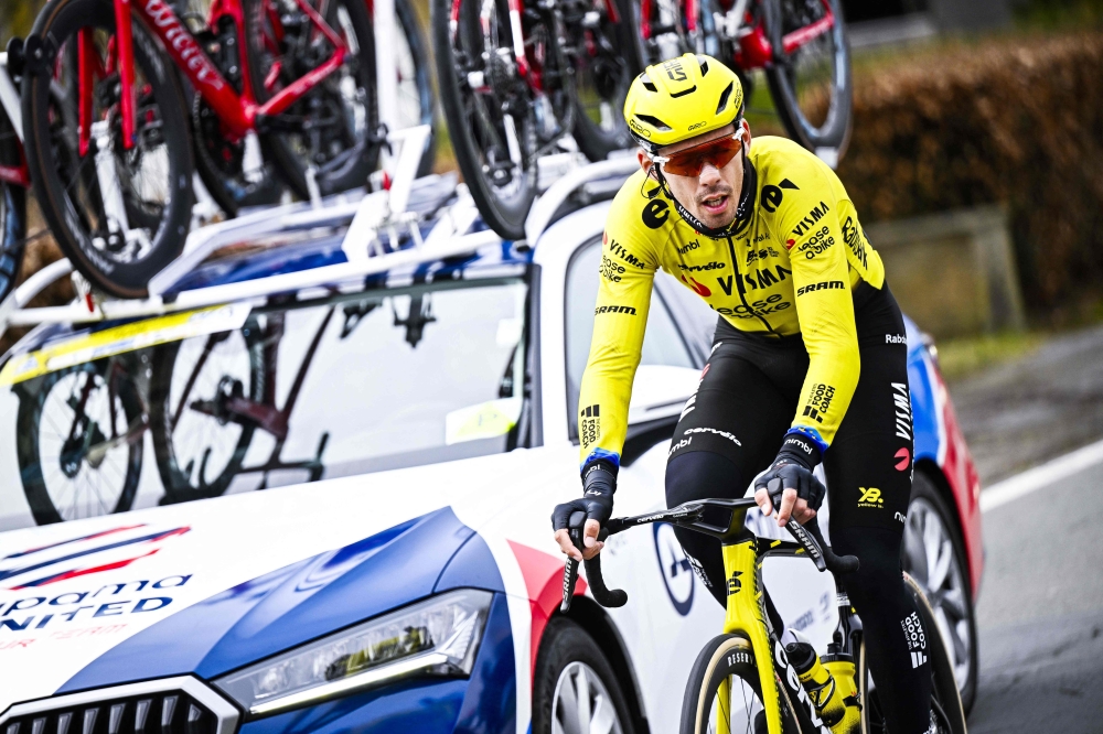 Team Visma-Lease a Bike’s French rider Christophe Laporte competes during the ‘E3 Classic’, one day cycling race, 208.8 km from and to Harelbeke, on March 27, 2026. — AFP pic