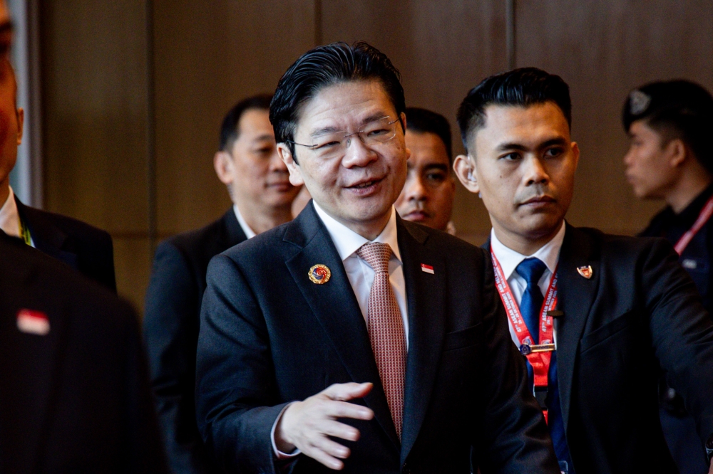 Singapore Prime Minister Lawrence Wong at the 28th Asean Plus Three (APT) Summit, held in conjunction with the 47th Asean Summit and Related Summits at the Kuala Lumpur Convention Centre, Kuala Lumpur, on October 27, 2025. — Picture by Firdaus Latif 