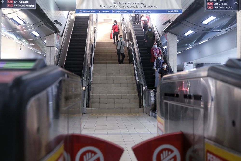 The Kelana Jaya line of the Light Rail Transit (LRT) serves as one of the busiest public transport hubs in the Klang Valley, carrying more than 350,000 passengers daily. — Picture by Choo Choy May