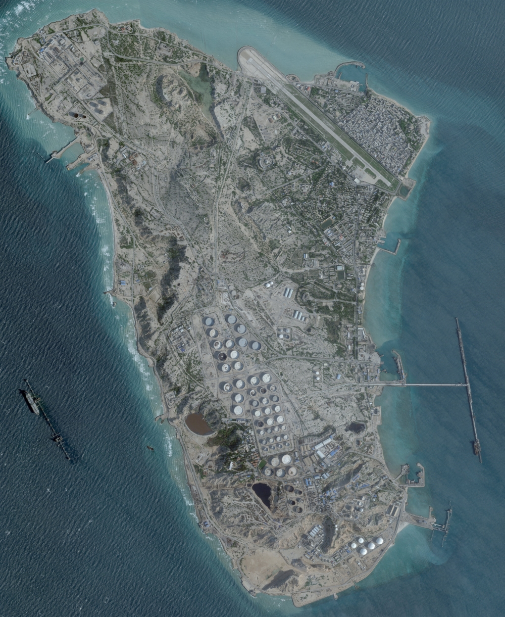 A satellite image shows an oil terminal at Kharg Island, Iran February 25, 2026. —2026 Planet Labs PBC handout pic via Reuters 