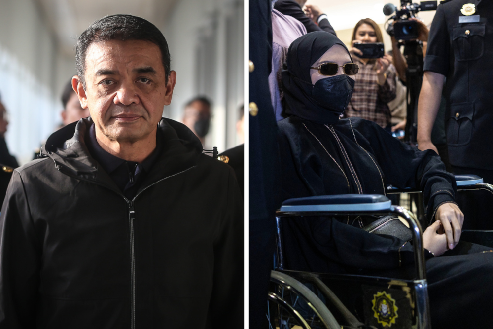 Former Army Chief Tan Sri Muhammad Hafizuddeain Jantan and his wife, Salwani Anuar @ Kamaruddin, will have their 11-count illegal proceeds case heard jointly at the Sessions Court in Kuala Lumpur. — Pictures by Yusof Isa