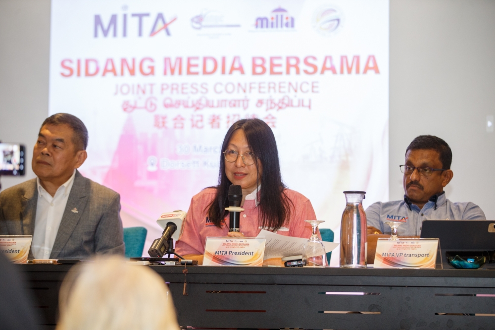 MITA president Mint Leong speaks during a press conference on diesel price impact in Kuala Lumpur, March 30, 2026. — Picture by Raymond Manuel